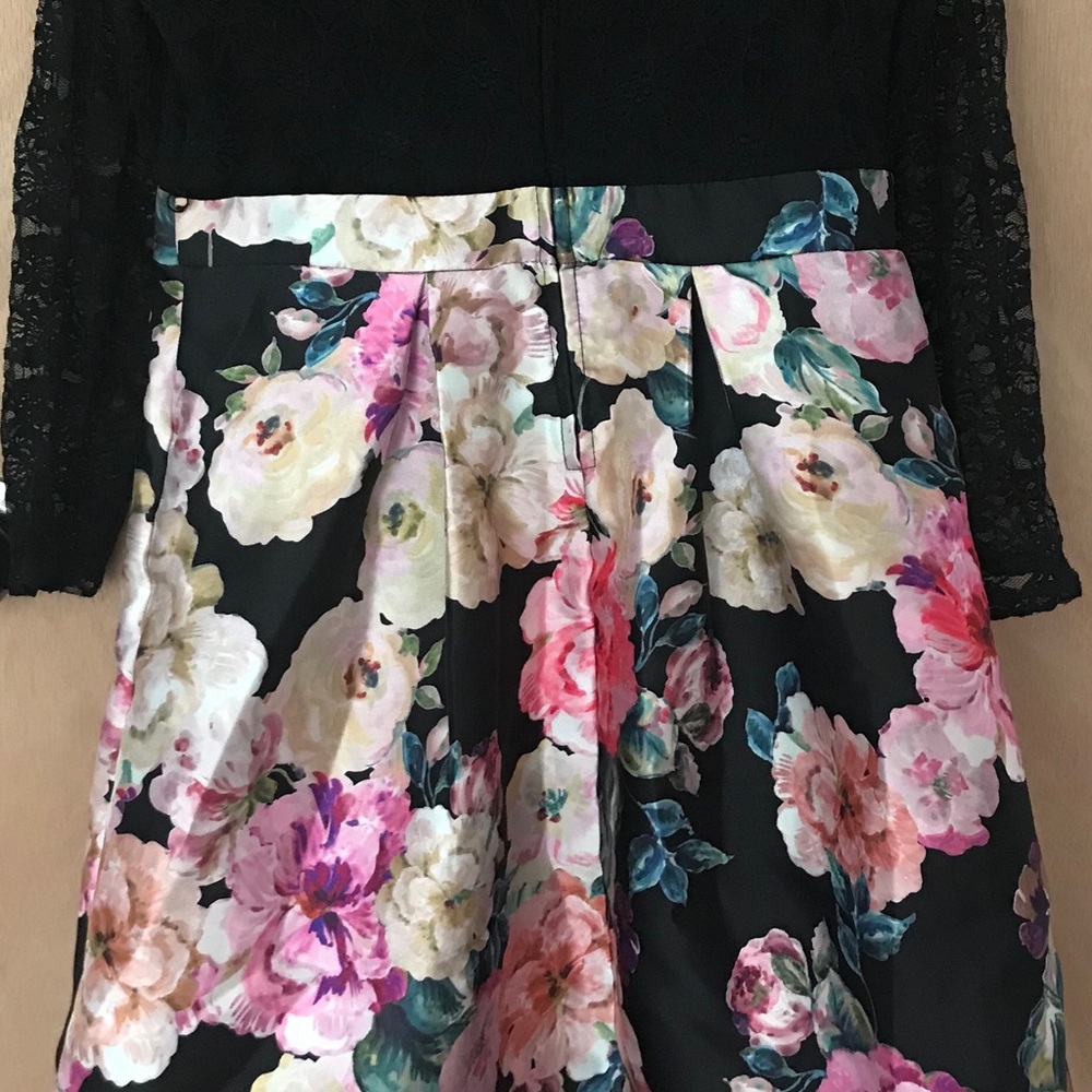 Black and flowered dress